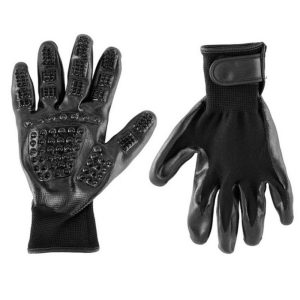 Pet Deshedding Glove, Grooming Glove for Dog and Cat, Left & Right Gentle De-Shedding Glove Brush, Black