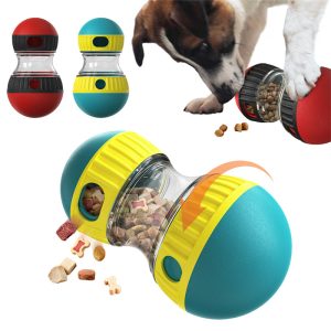 COSOWO Dog Treat Dispensing Toys, Pet Puzzle Toy Treat Ball Dog Treat Dispenser Toy Ball Interactive Cat Adjustable Food Dispensing for Mental Enrichment