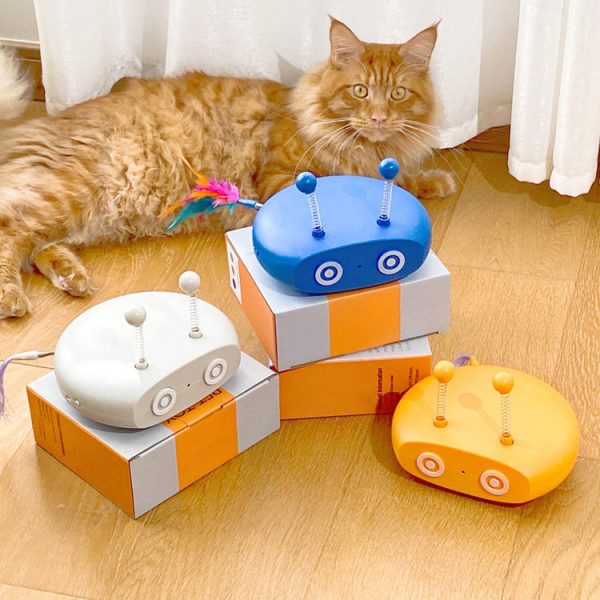 Cat Interactive Laser Toy Automatic Motion Activated, Adjustable Speed Laser Cat Toy with Circulation Light, Rechargeable Electronic Smart Pet Toys for Indoor Exercise - Image 6