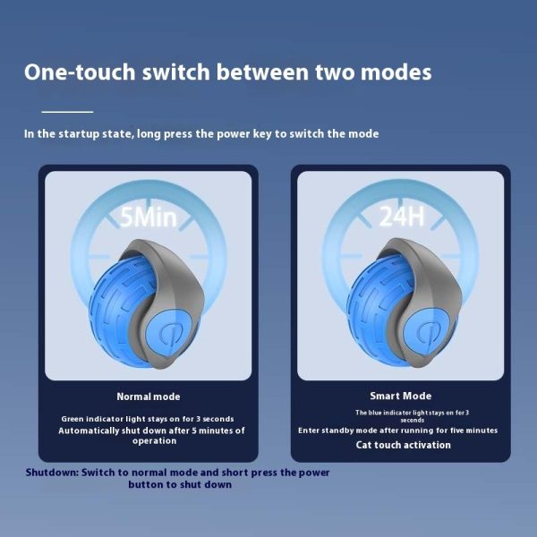 Interactive Cat Speedy Tail Toy, Automatic Moving Cat Toy Ball, USB Rechargeable, Two Speed Adjustment, with Replacement Tail - Image 5