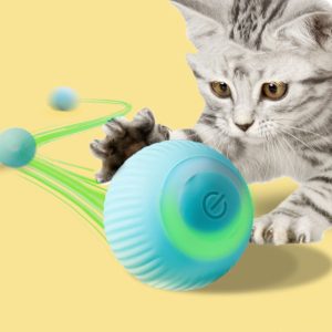 Cat Ball Toy, Pet Interactive Toy, Smart Automatic Rolling Cat Ball, Mute Abrasion Resistant Kitty Toy, Exercise Chase Pet Ball for Indoor