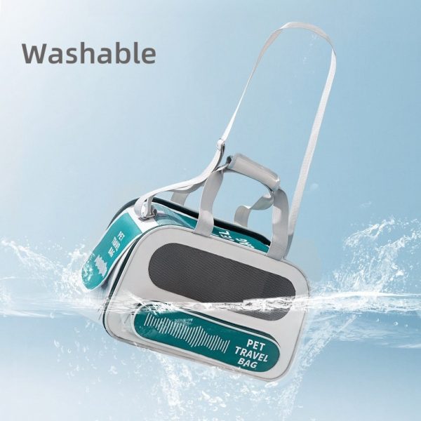 Pet Carrier Bag Soft Sided Collapsible Portable PET Travel Carrier Bag Pet Carrier for Dogs Cats Airline Approved Carrier Soft Sided, (Green) - Image 6