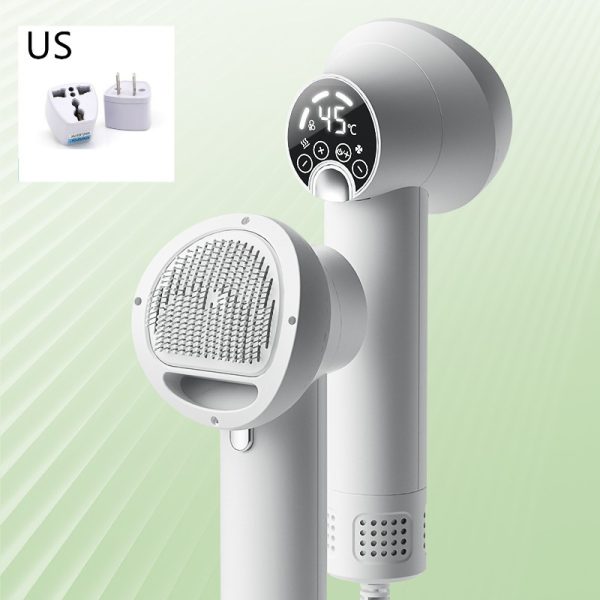 Low Noise Pet Hair Dryer with Slicker Brush, 2 in1 Steam Brush for Dogs, Dog Blower Grooming Dryer, Dog Cat Dryer for Pet Grooming - Image 9