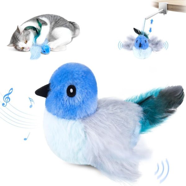 AIPERRO Flapping Cardinal Cat Toys, Interactive Cat Exercise Toy with Lifelike Bird Chirp, USB Rechargeable Automatic Cat Kicker Catnip Toys for Bored Indoor Adult Cats Kittens - Image 9