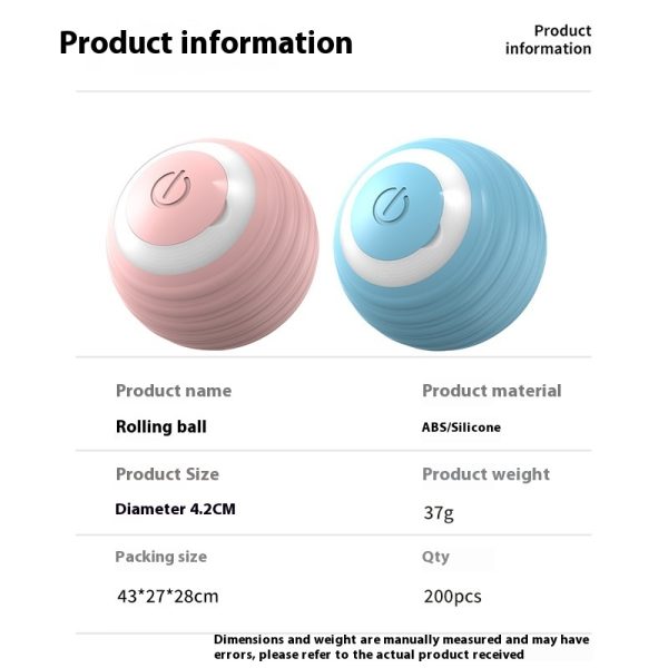 Interactive Dog Toy, Dog Ball Thrower Launcher, Durable Motion Activated Automatic Rolling Ball Toys for Puppy Dogs - Image 5
