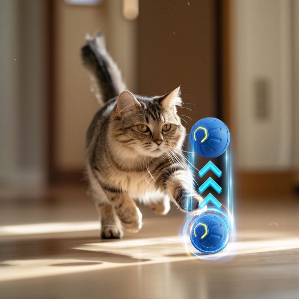 Interactive Dog Toy, Dog Ball Thrower Launcher, Durable Motion Activated Automatic Rolling Ball Toys for Puppy Dogs - Image 4