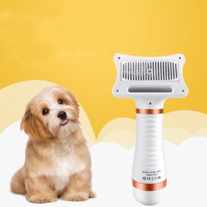 Beauty Hair Dryer Comb – Upgraded 3rd/4th Gen Silent Blow-Drying Comb with Towel, Pet & Human Use, Replaceable Head,