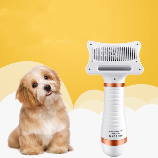 Beauty Hair Dryer Comb – Upgraded 3rd/4th Gen Silent Blow-Drying Comb with Towel, Pet & Human Use, Replaceable Head,