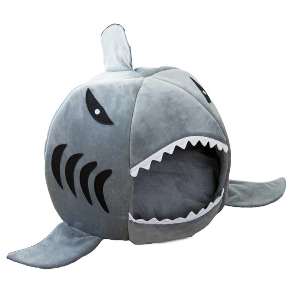 Cat BedShark Shape Pet Puppy Sleepping Bed Warm Kennel Suitable for Beds for Indoor Cats Small Dog Bed Washable - Image 3