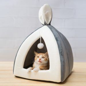 Pet Rabbit Nest Cozy Sleeping House for Small Pets Cat House Guinea Pig Hideout Indoor Outdoor Use Rabbit Ear Design