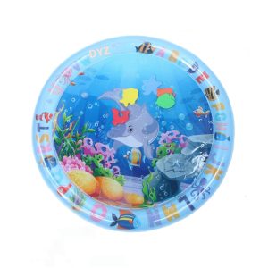 Pet Water Sensory Mat, Cat Fish Toy, Pet Thickened Water Sensory Play Mat for Cats, Cat Splash Play Mat, Self Play Cat Fish Toy Water Play Mat, Ocean Play Mat for Cats (Round 65 * 65cm)
