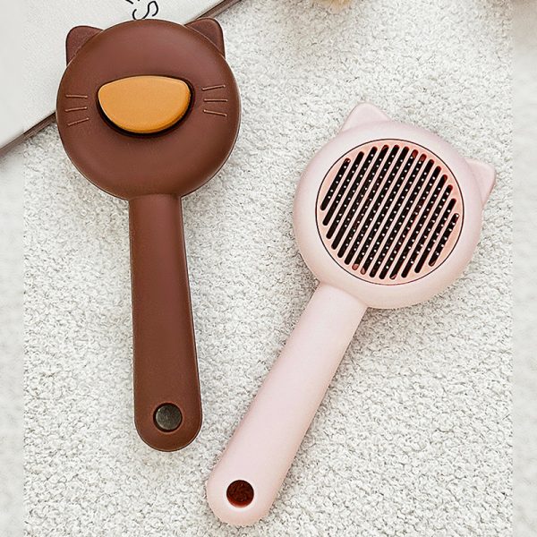 Kitten Hair Removal Comb – Self-Cleaning Cat & Dog Grooming Tool, Anti-Knotting Needle Comb, Stainless Steel, Lightweight, 4 Colors - Image 9