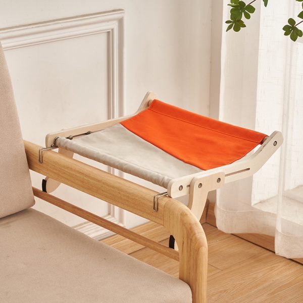 Wooden Cat Hammock Bed – Hanging Cat Perch for Windowsill, Bedside, Chair or Drawer – Durable, Breathable & Easy to Install - Image 5