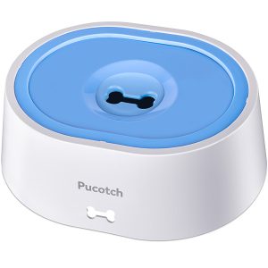 Pucotch Dog Water Bowl No Spill 2L/70oz Spill Proof Slow Water Feeder for Dogs No Splash Pet Water Bowl Dispenser for Messy Drinkers Vehicle BPA Free