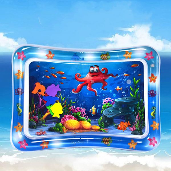 Kids Inflatable Mat - Pet Water Rug, Kids Sensory Playmat | Fun Sensor Water Playing Mat with Theme, Interactive Thickened Cool Comfortable Water Sensor Playmat for Pets Kids Babies, Octopus