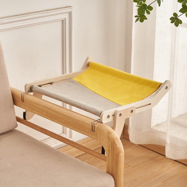 Wooden Cat Hammock Bed – Hanging Cat Perch for Windowsill, Bedside, Chair or Drawer – Durable, Breathable & Easy to Install - Image 7