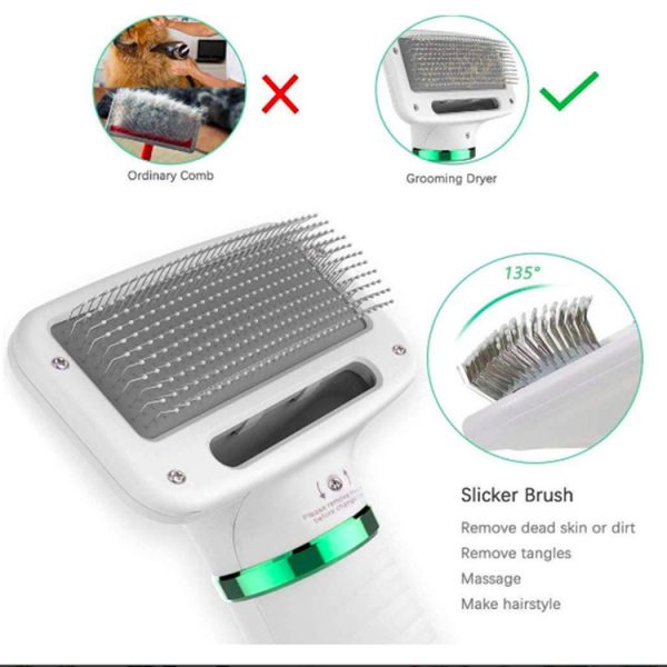 Pet Hair Dryer & Electric Comb (2-in-1 ) – Portable Low Noise Grooming Brush for Dogs and Cats - Image 6