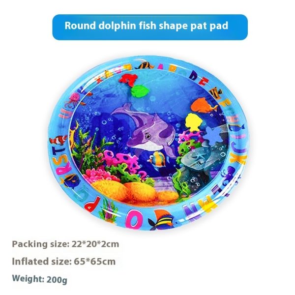 Upgraded Thicken Water Mat for Cats, Unbreakable Cat Splash Play Mat, Interactive Water Sensory Playmat Cat Toy, Durable Cool Comfort Water Mat for Pets with Fake Fish Inside (with Inflator) - Image 6
