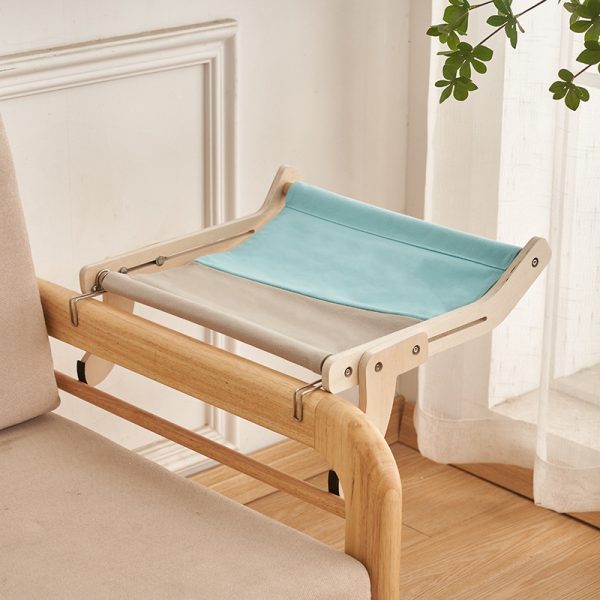Wooden Cat Hammock Bed – Hanging Cat Perch for Windowsill, Bedside, Chair or Drawer – Durable, Breathable & Easy to Install - Image 2