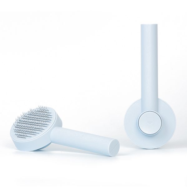GRBISI Cat Grooming Brush Self Cleaning Slicker Dogs Cats Doggy Pet Kittens One-Click Shedding Button Stainless Steel Teeth Comb Removal Loose Matted Tangled Hair Massage Indoor Outdoor Undercoat - Image 6