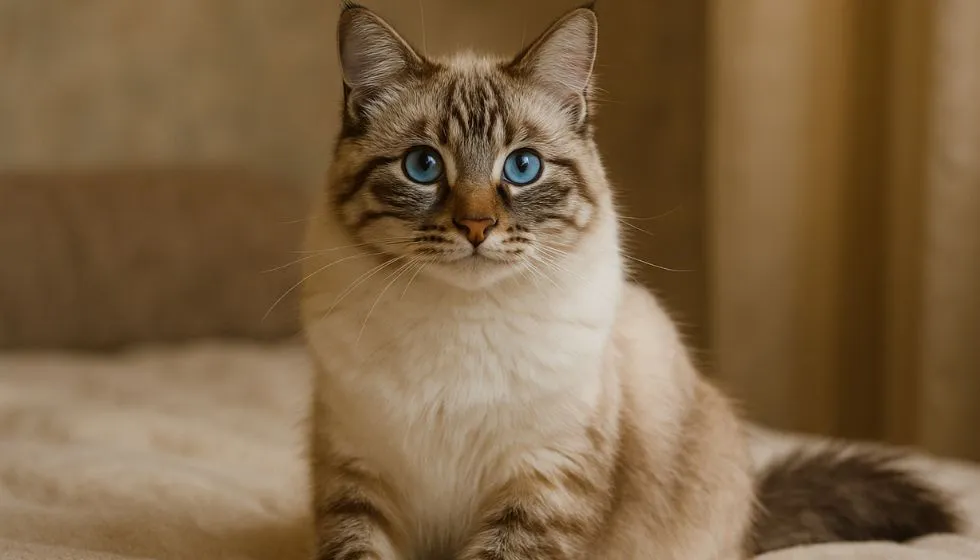 Chocolate Lynx Point Ragdoll cat
