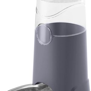 8L Automatic Pet Waterer,Gravity Stainless Steel Water Feeder,Gravity Pet Water Dispenser,Large Capacity Waterer with Stainless Steel Bowl for Medium and Large-Sized Cats and Dogs(8L,Grey)