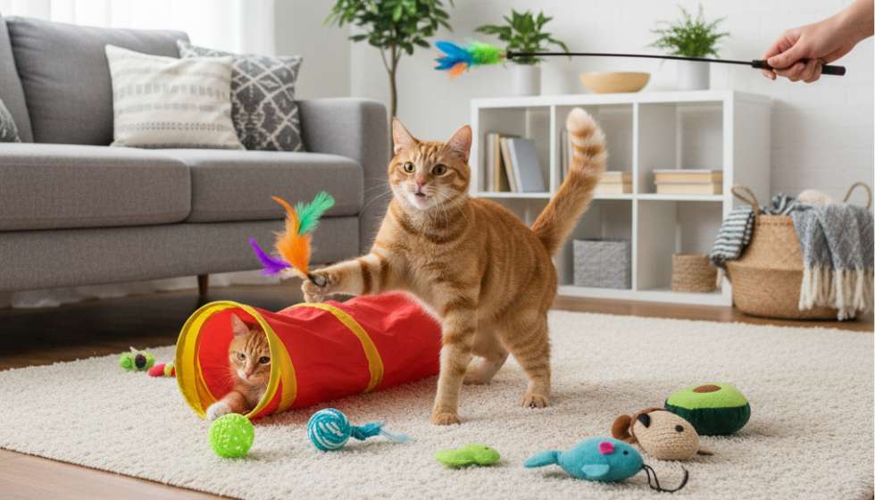 Best cat toy for indoor cats that love hunting and interactive play