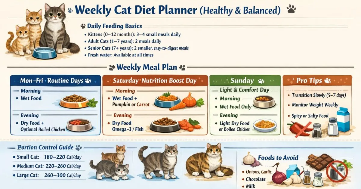 Weekly Cat Diet Planner